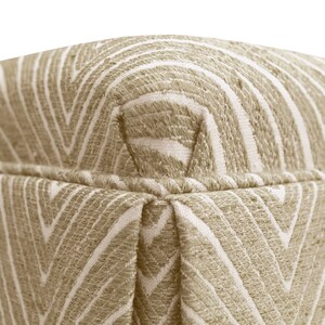 The Skirted Ottoman : Musgrove Chenille // Natural upholstered bench upholstered ottoman upholstered stool image 3