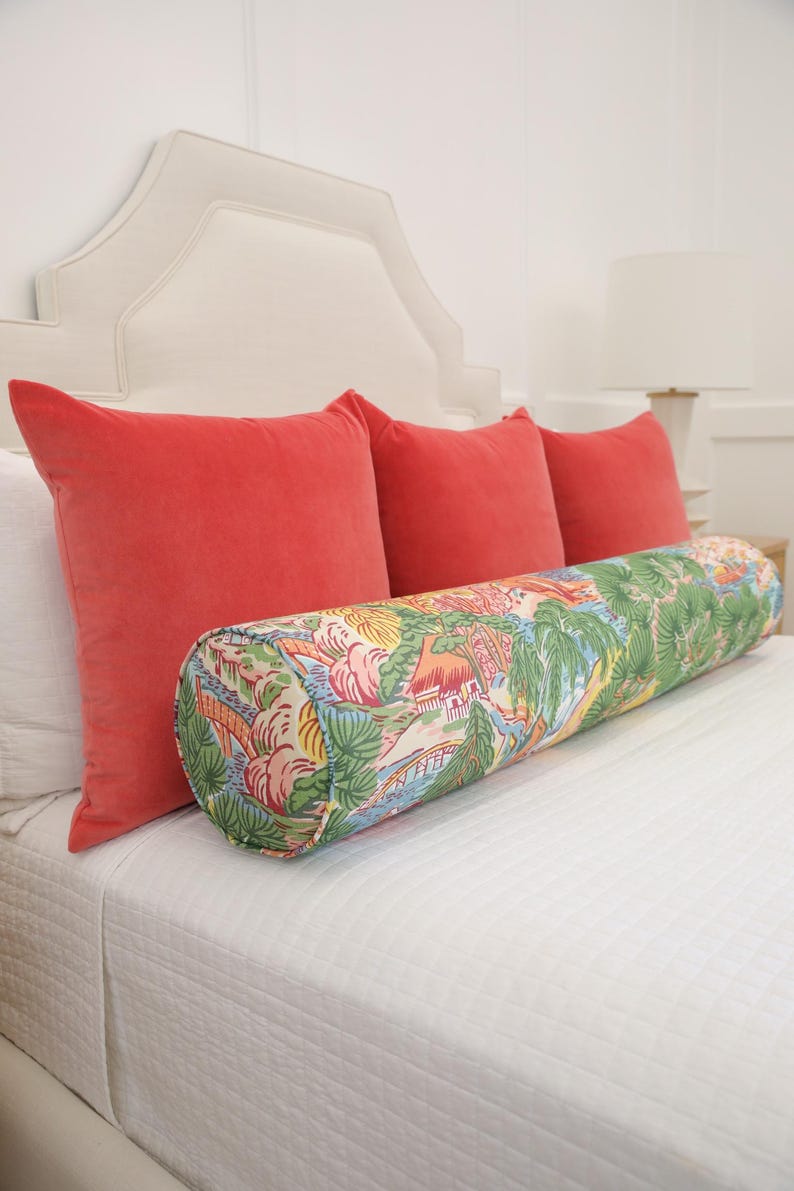 Thibaut Pagoda Trees Bolster - Thumbnail 2