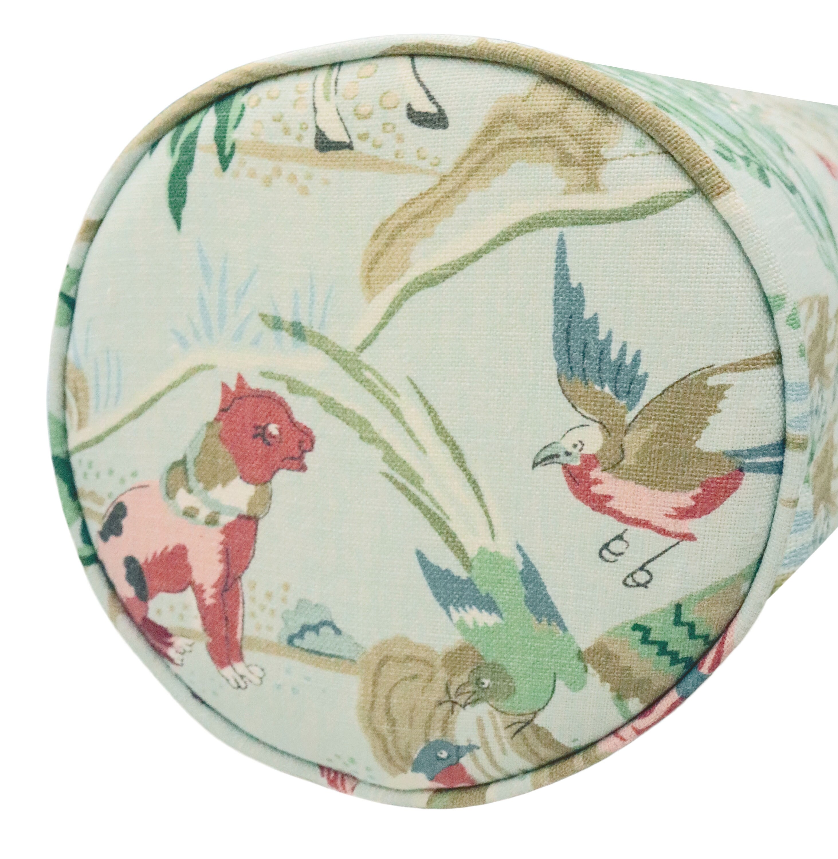 Schumacher Yangtze River // Aqua Bolster | Roll Pillow | Designer ...