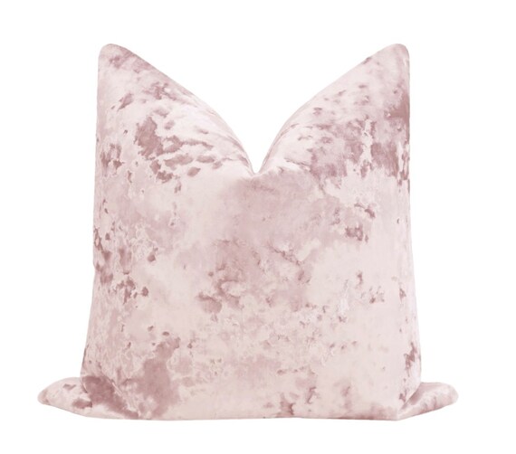 light pink velvet pillow