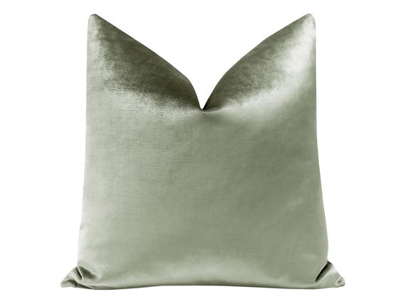 Sage velvet pillows hotsell