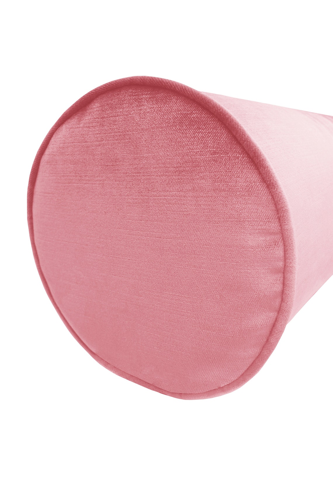 The Bolster Faux Silk Velvet // Rosé Pink velvet bolster Etsy