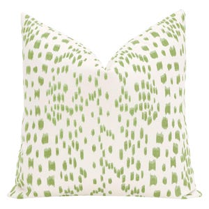 Brunschwig & Fils Les Touches // Peridot | Flamestitch | green neutral print | designer pillow |
