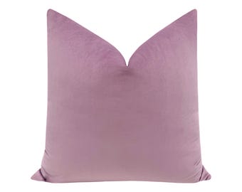 Melrose Velvet // Lavender Pillow | purple velvet pillow | purple throw pillow | solid pillow |
