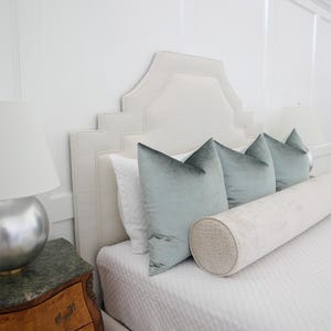 Faux Silk Velvet // Turkish Blue Pillow | blue green velvet pillow | blue pillow | blue green pillow | image 4