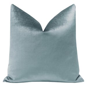 Faux Silk Velvet // Cerulean Blue Pillow  | blue velvet pillow | blue silk pillow | blue throw pillow |