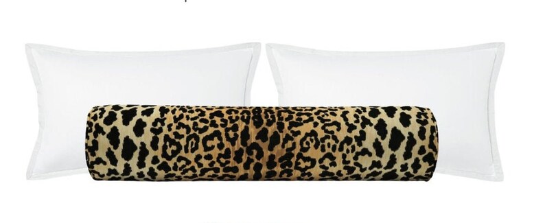 leopard bolster pillow