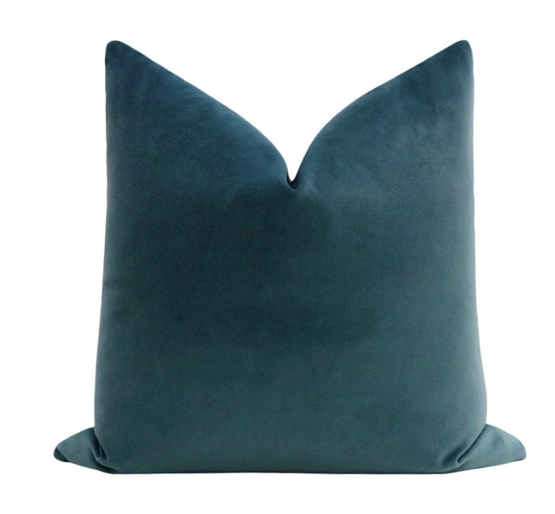 Society Velvet // French Blue Pillow COVER ONLY Blue Velvet Designer
