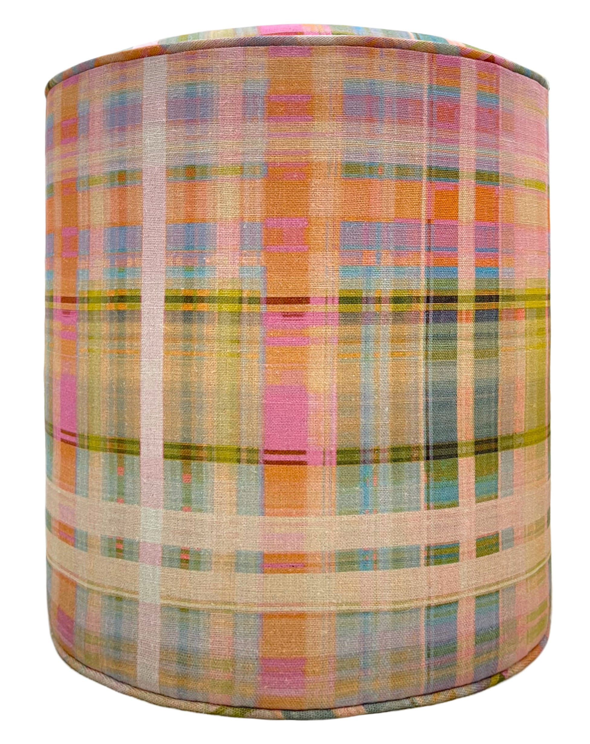 Anna Spiro Tattie Plaid // Multi Ottoman | Round Stool | Upholstered ...