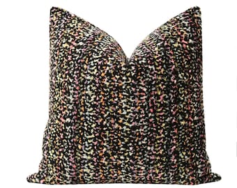 Confetti Cut Velvet // Noir pillow  | cut velvet | designer velvet pillow | bedroom + home decor |