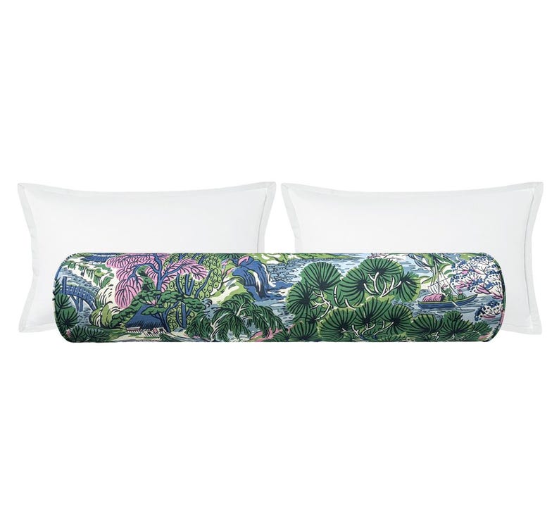 Thibaut Pagoda Trees Bolster - Thumbnail 3