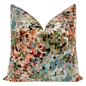 Monet Velvet // Multi Pillow | abstract print | multicolor velvet | multicolor print |