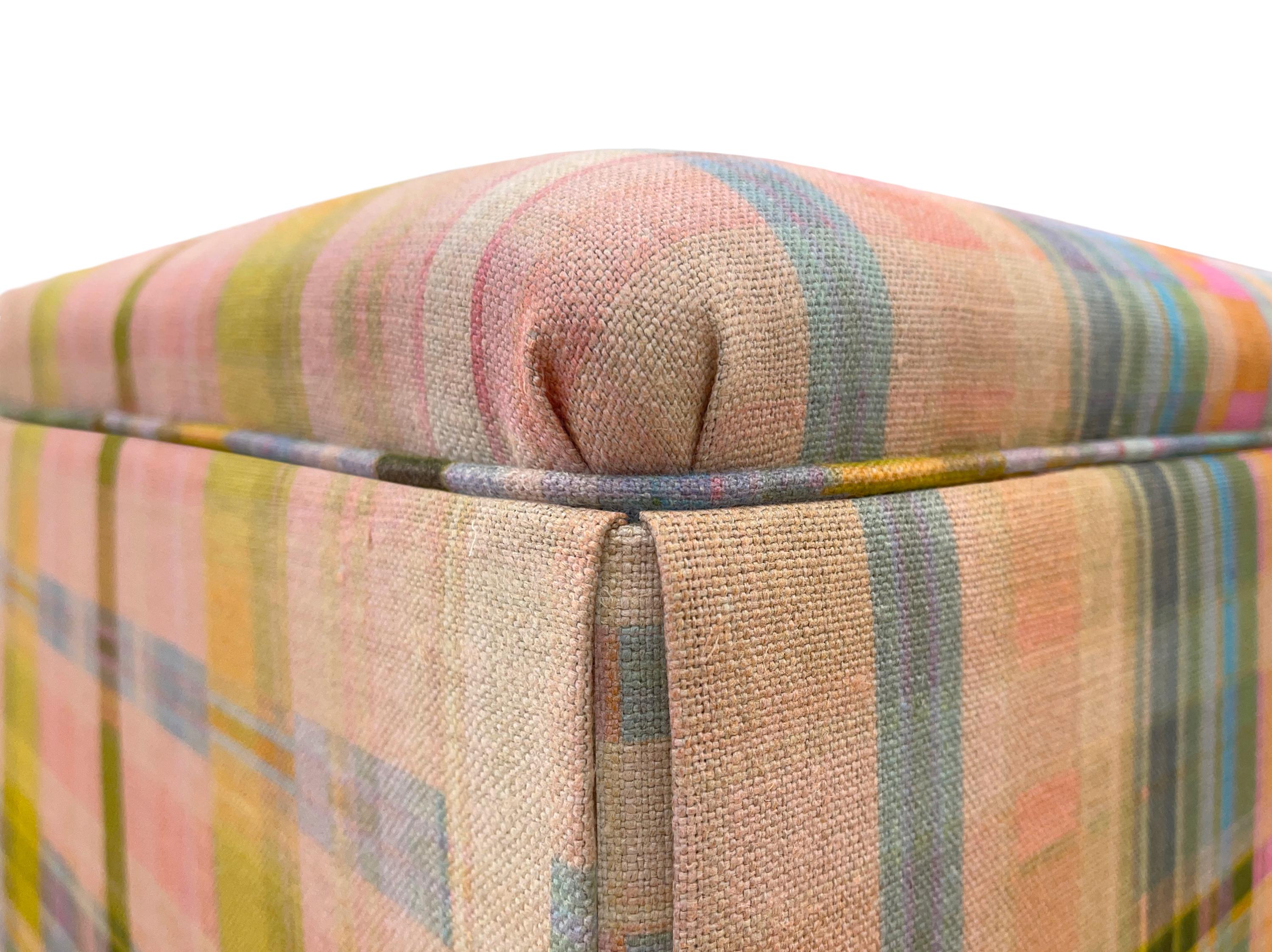 Anna Spiro Tattie // Multi Ottoman | Skirted Stool | Upholstered ...