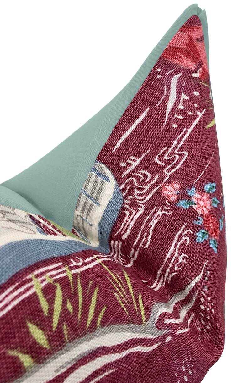 Schumacher Yangtze River // Aubergine With Butterfly Flange Pillow ...