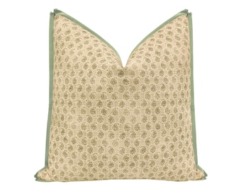 Wells // Sand with Butterfly Flange | flange pillow | designer | printed |
