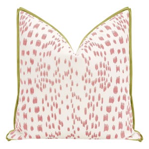 Brunschwig & Fils Les Touches // Petal with Butterfly Flange | Flamestitch | flange pillow | pink throw pillow