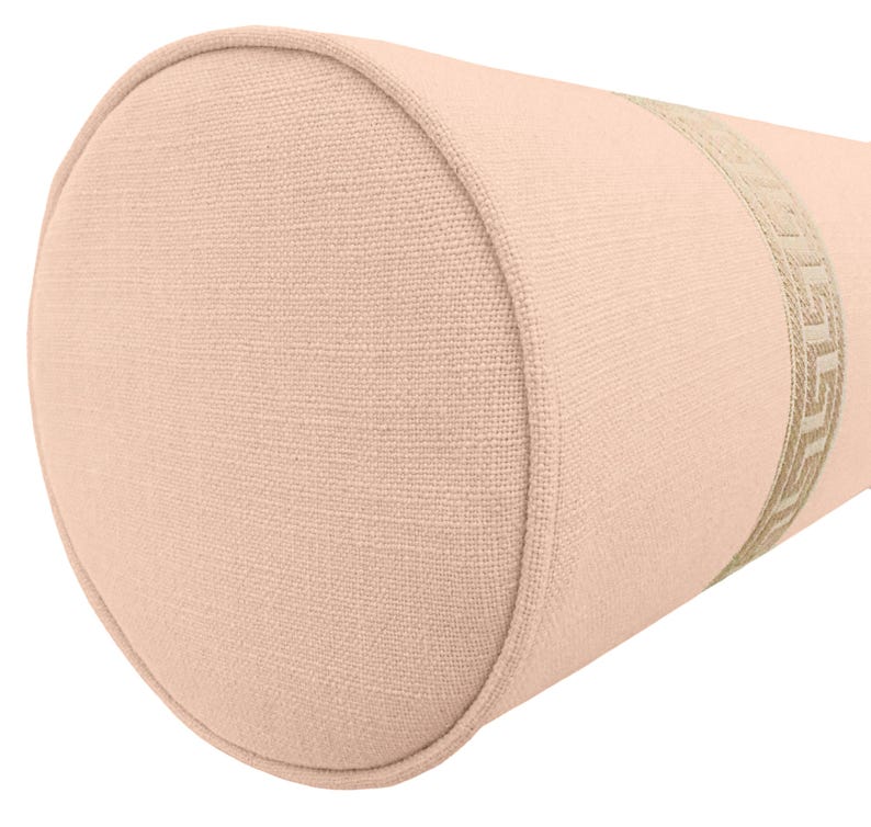 The Bolster : Signature Linen // Cameo + Greek Key Trim // Natural - Thumbnail 2