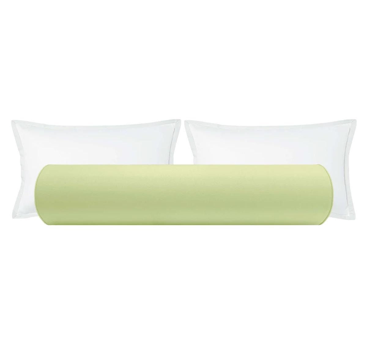 The Bolster : Classic Linen // Celadon | linen bolster | green linen bolster | light green |