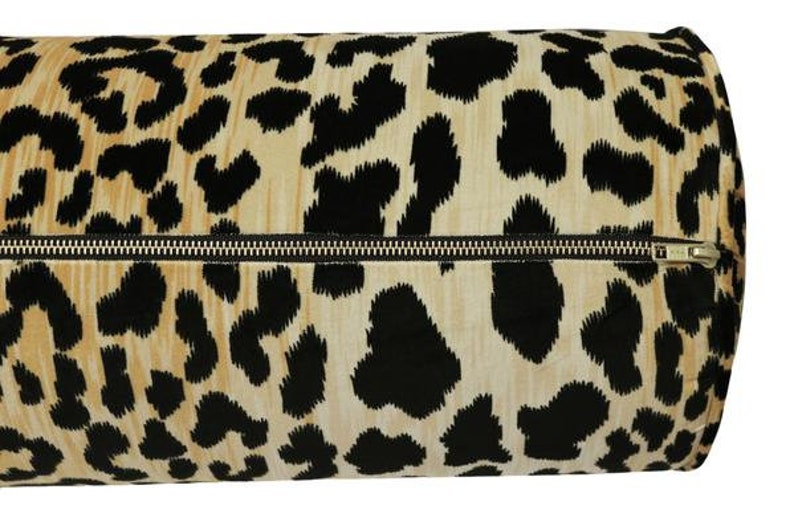 leopard bolster pillow