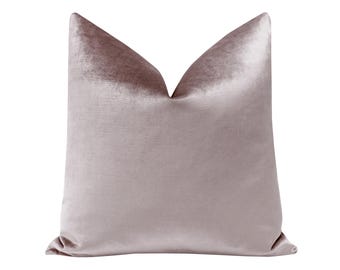 Faux Silk Velvet // Smokey Lavender Pillow | lavender velvet pillow | purple pillow | purple throw pillow |