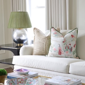 Schumacher Yangtze River // Aqua With Butterfly Flange Pillow ...