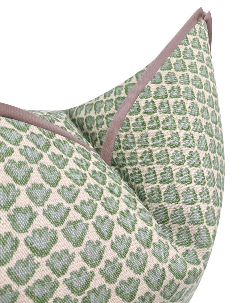 Sissy Print // Spa Blue with Butterfly Flange | green and blue | designer pillow |