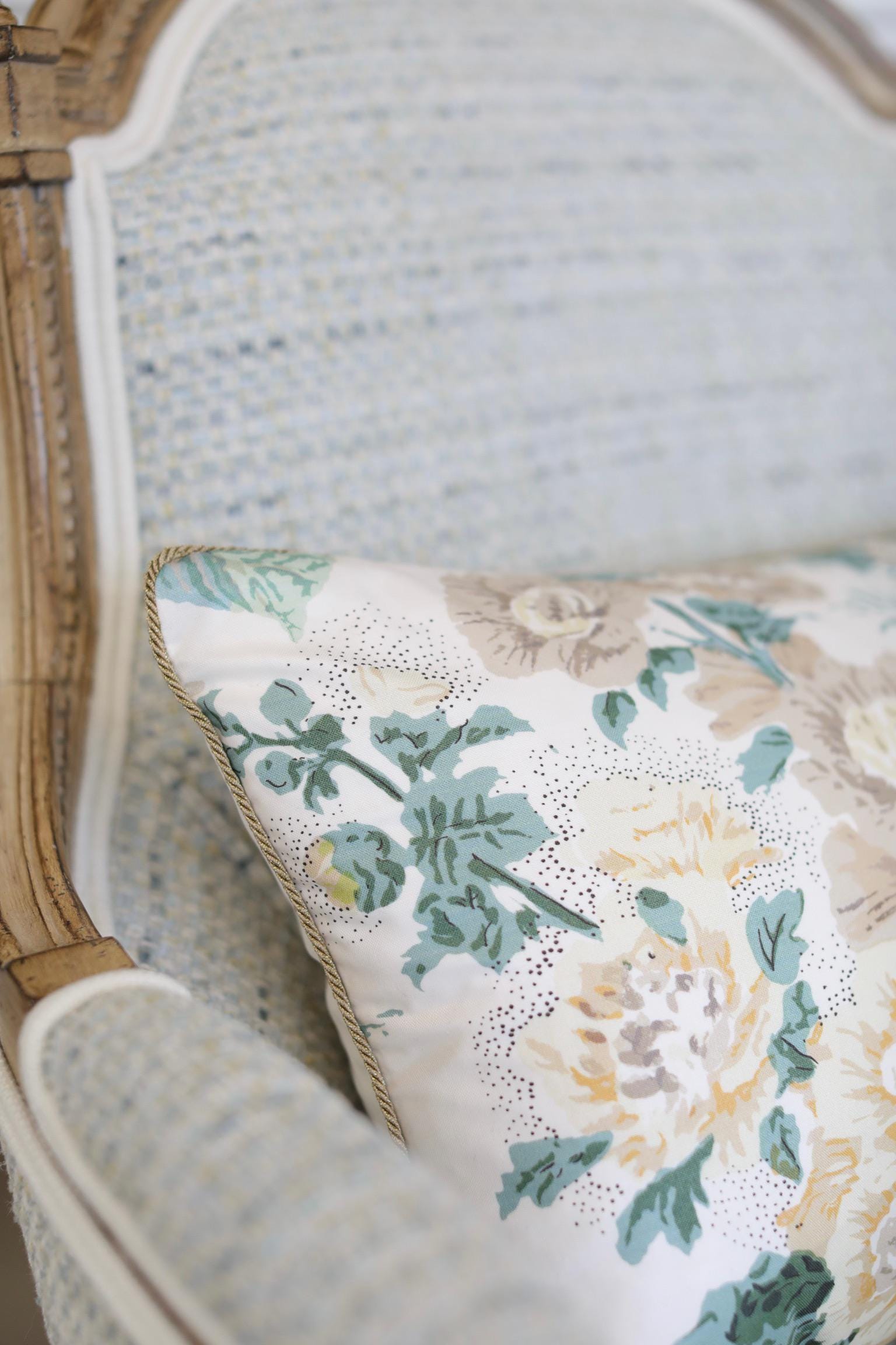 Lee Jofa Althea // Citron Pillow | Floral Print | Designer Pillow