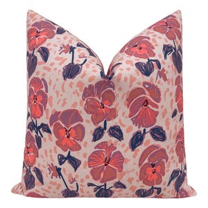 Lulie Wallace : Julia Pillow | Floral print | designer fabric | pink pillow |