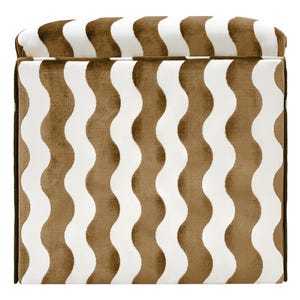 The Skirted Ottoman : The Wave // Camel | upholstered bench | upholstered stool |