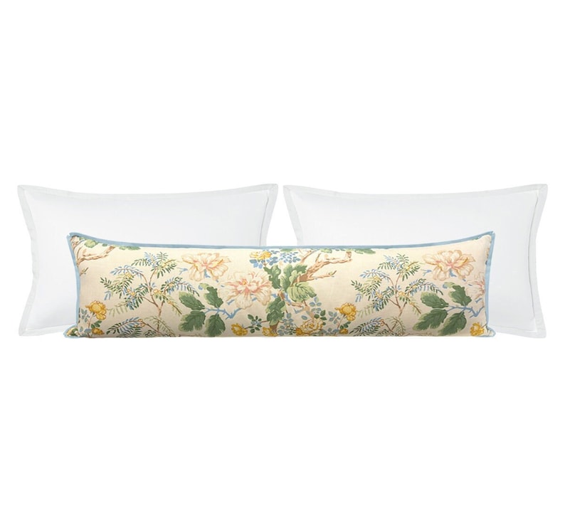 Lee Jofa Chinese Peony Lumbar Pillow - Thumbnail 3