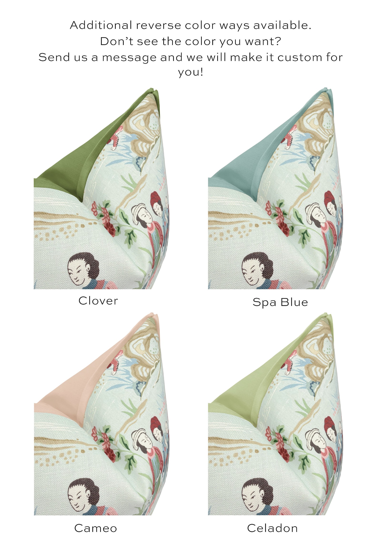 Schumacher Yangtze River // Aqua With Butterfly Flange Pillow ...