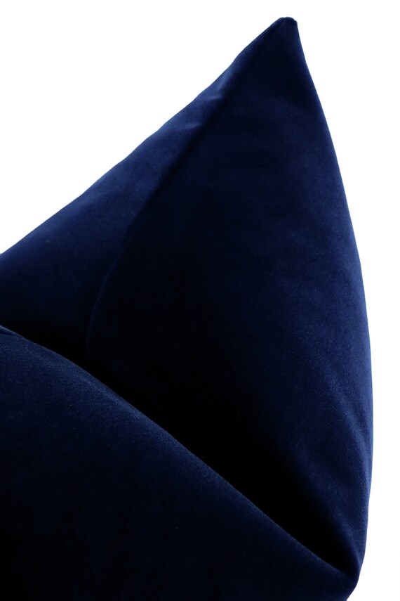 Mohair Velvet Sapphire Pillow Blue Velvet Pillow Mohair Velvet Pillow Dark Blue Throw Pillow Etsy Canada