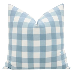 Charleston Check // Powder Blue  | Buffalo Check blue| kids room  | throw pillow |