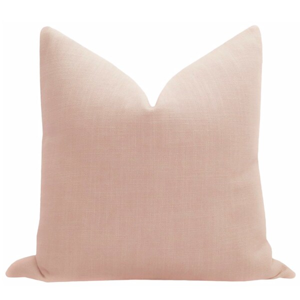 Pink Linen Pillow Etsy