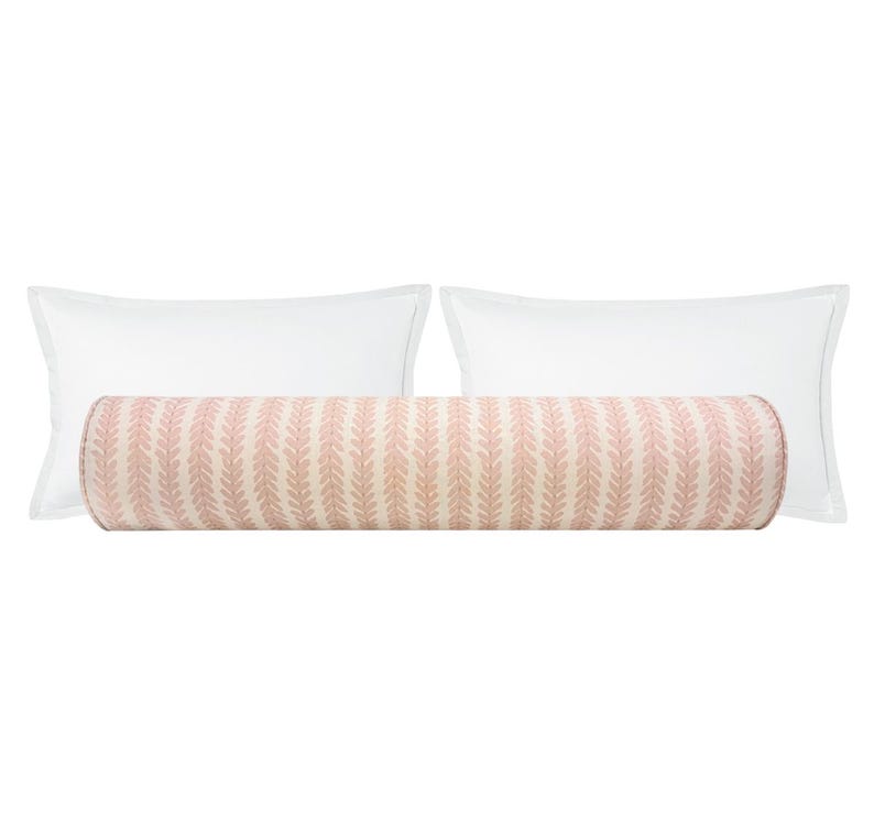 Schumacher Woodperry Pink Bolster - Thumbnail 2
