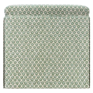 The Skirted Ottoman : Sissy Print // Spa Blue | upholstered bench | upholstered stool |