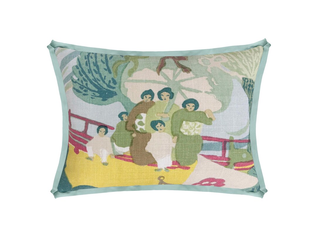 The Mini : Pearl River // Yellow | Schumacher | Flange Pillow ...