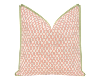 Tilly Print // Blush with Butterfly Flange | pink throw pillow | designer pillow |