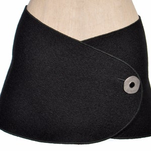 NAMSA KIDNEY WARMER avec bouton en métal, WAIST BELT, jupe hanche, jupe portefeuille, namsa.ch Ceinture, écharpe, laine Ceinture 100% laine image 1