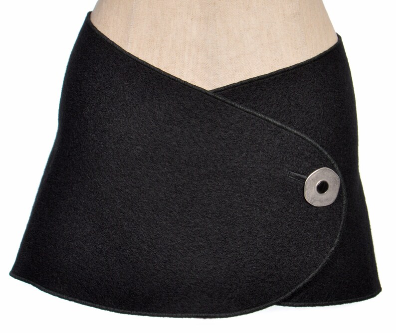 NAMSA KIDNEY WARMER avec bouton en métal, WAIST BELT, jupe hanche, jupe portefeuille, namsa.ch Ceinture, écharpe, laine Ceinture 100% laine image 1