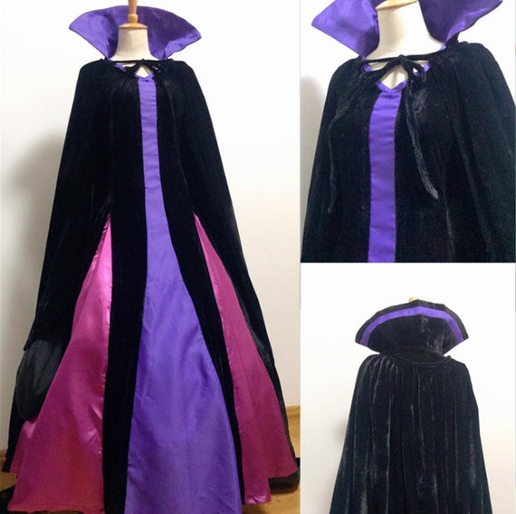 Fatto a mano Cosplay Costume Malefica, Evil Queen Maleficent Cosplay Costume,  Malefica Abiti Adulti Bambini Plus Size Disponibili -  Italia