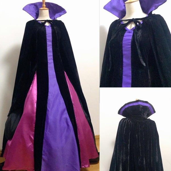 Handmade - Cosplay Maleficent Costume, Evil Queen Maleficent Cosplay Costume, Maleficent Outfits Adult Kids Plus Size Available