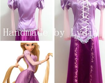 Handmade - Rapunzel Dress, Rapunzel Costume, Rapunzel Cosplay, Rapunzel Dress Adult/kid Available