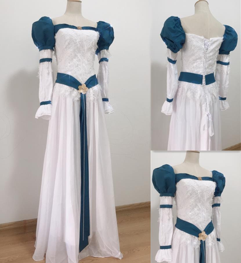 simple blue prom dresses Blue Halter Satin Sleeveless Prom Dress, A Line Simple Long Formal Dre –  cherishgirls main image 1