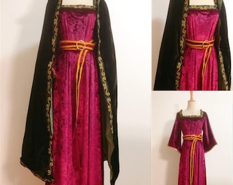 Handmade - Cosplay Mother Gothel Dress, Mother Gothel Costume With Cape Adult/kid Available