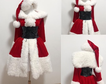 Handmade - Cosplay Martha May Costume, Red Kristin Whovier Christmas Outfit Costume