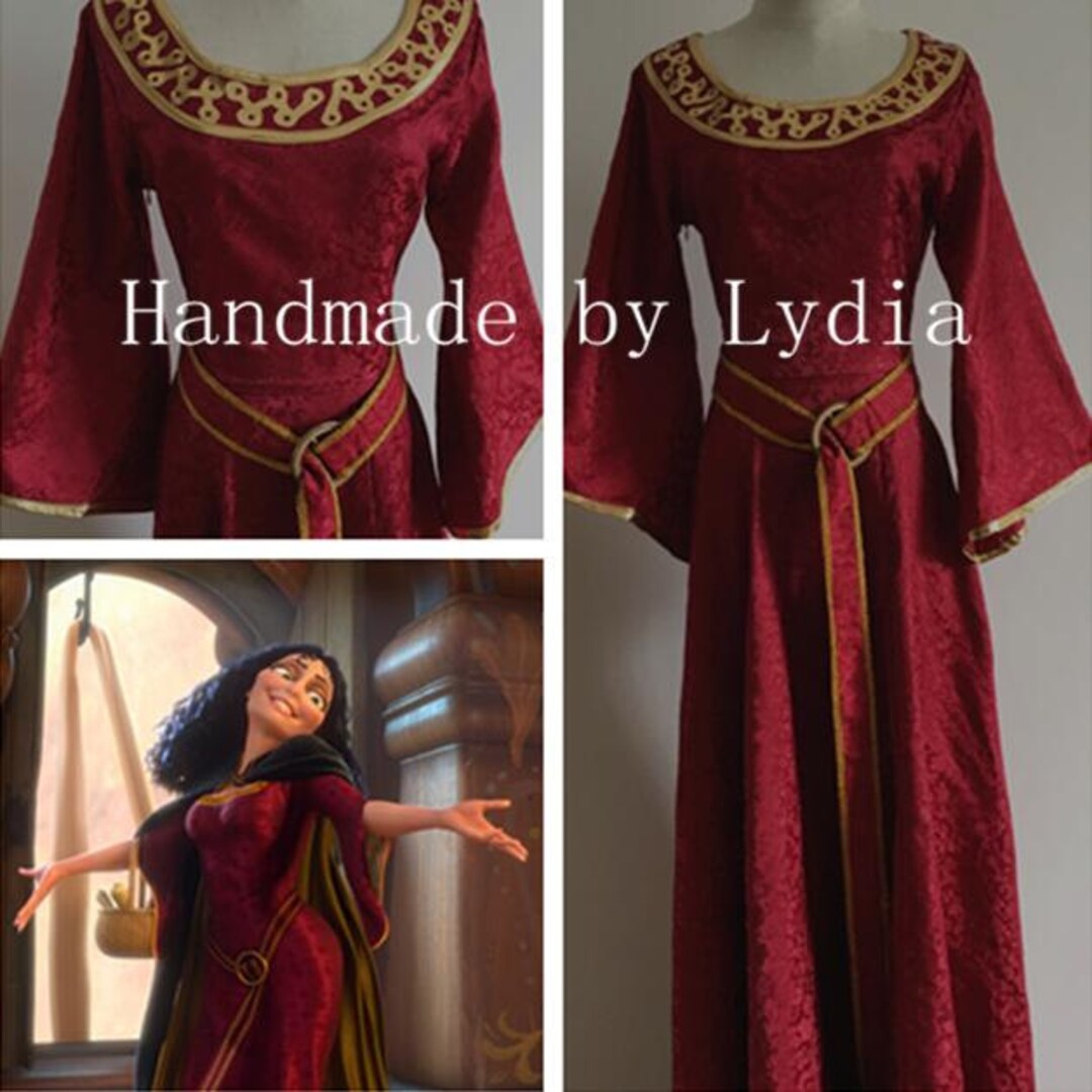Handmade Rapunzel Mother Gothel Costume Mother Gothel Dress Cosplay Handmade Rapunzel Mother Gothel Costume Mother Gothel Dress Cosplay