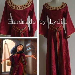 Handmade Rapunzel Mother Gothel Costume, Mother Gothel Dress ...