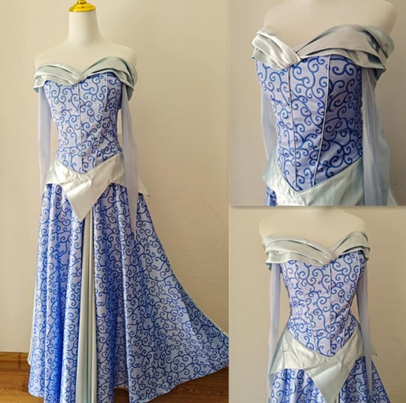 オーロラ姫 仮装 ブルードレス Amazon.co.jp: [HIRA] 実物撮影（ウィッグ、靴追加