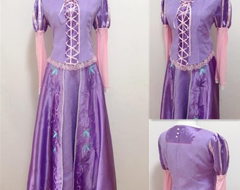 Handmade - Cosplay Rapunzel Dress Adult, Rapunzel Adult Cosplay Costume